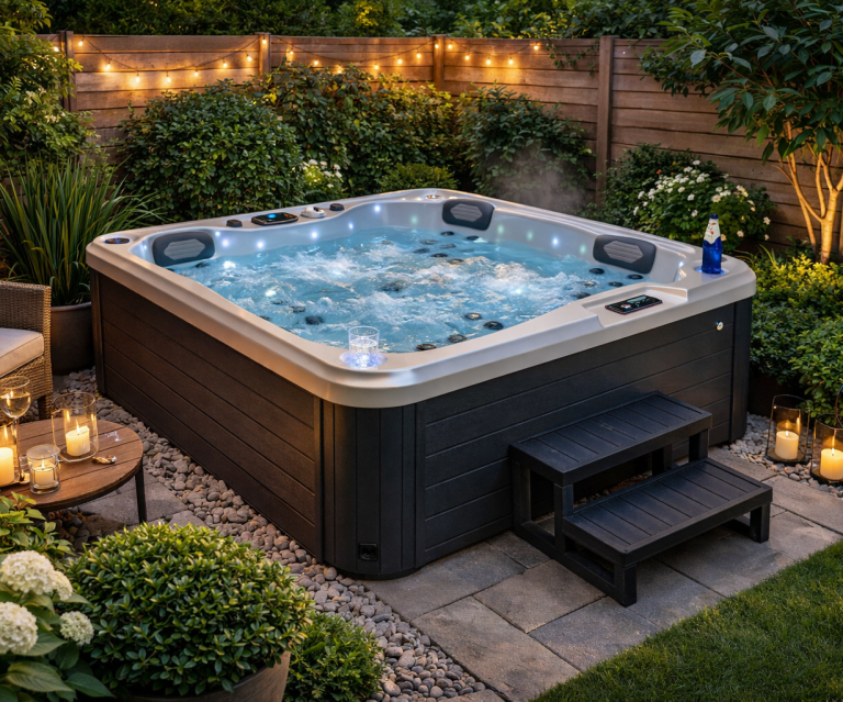 Kleine Jacuzzi tuin
