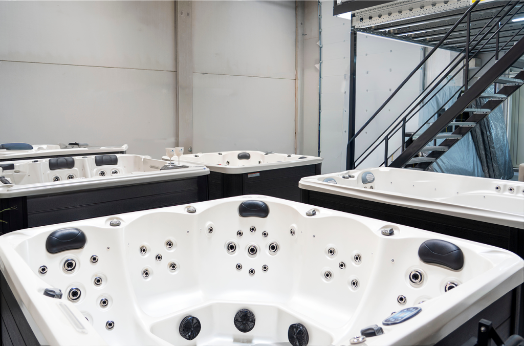 Kleine Jacuzzi tuin showroom